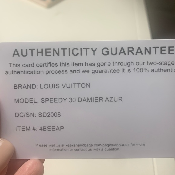 Speedy 30 Damier Azur Louis Vuitton - Picture 14 of 14